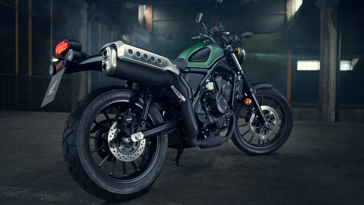 A parked Honda SCL500