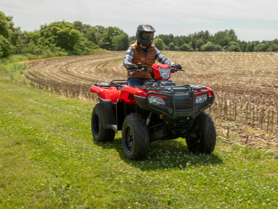 A rider on a Honda ATV